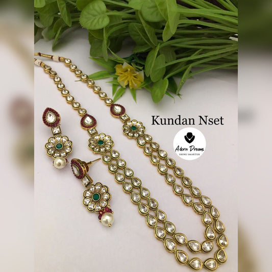 2 layer Kundan necklace set