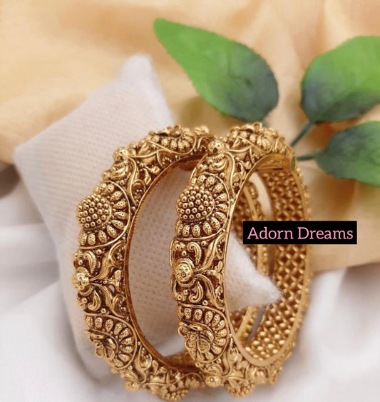 Beautiful Latest Antique Gold Plated Bangles