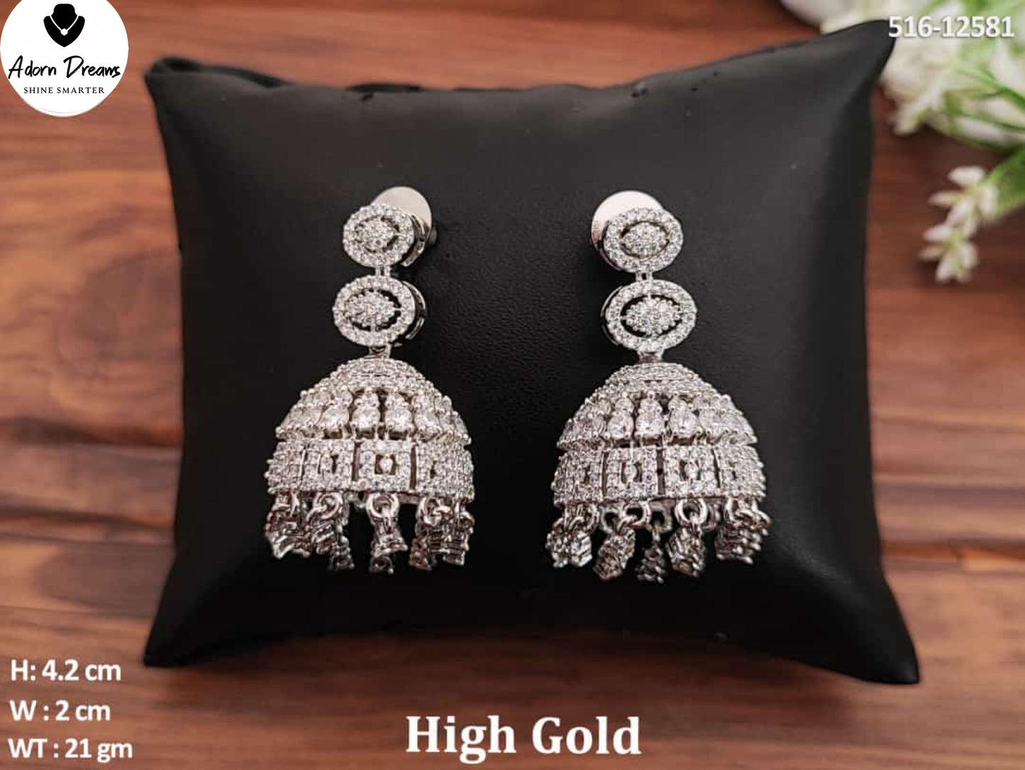 Party Wear AD Designer Jhumkis