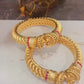 Antique Gold Plated Flower Openable Bangles
