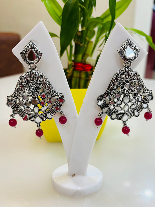 Beautiful Mirror Glass Earrings
