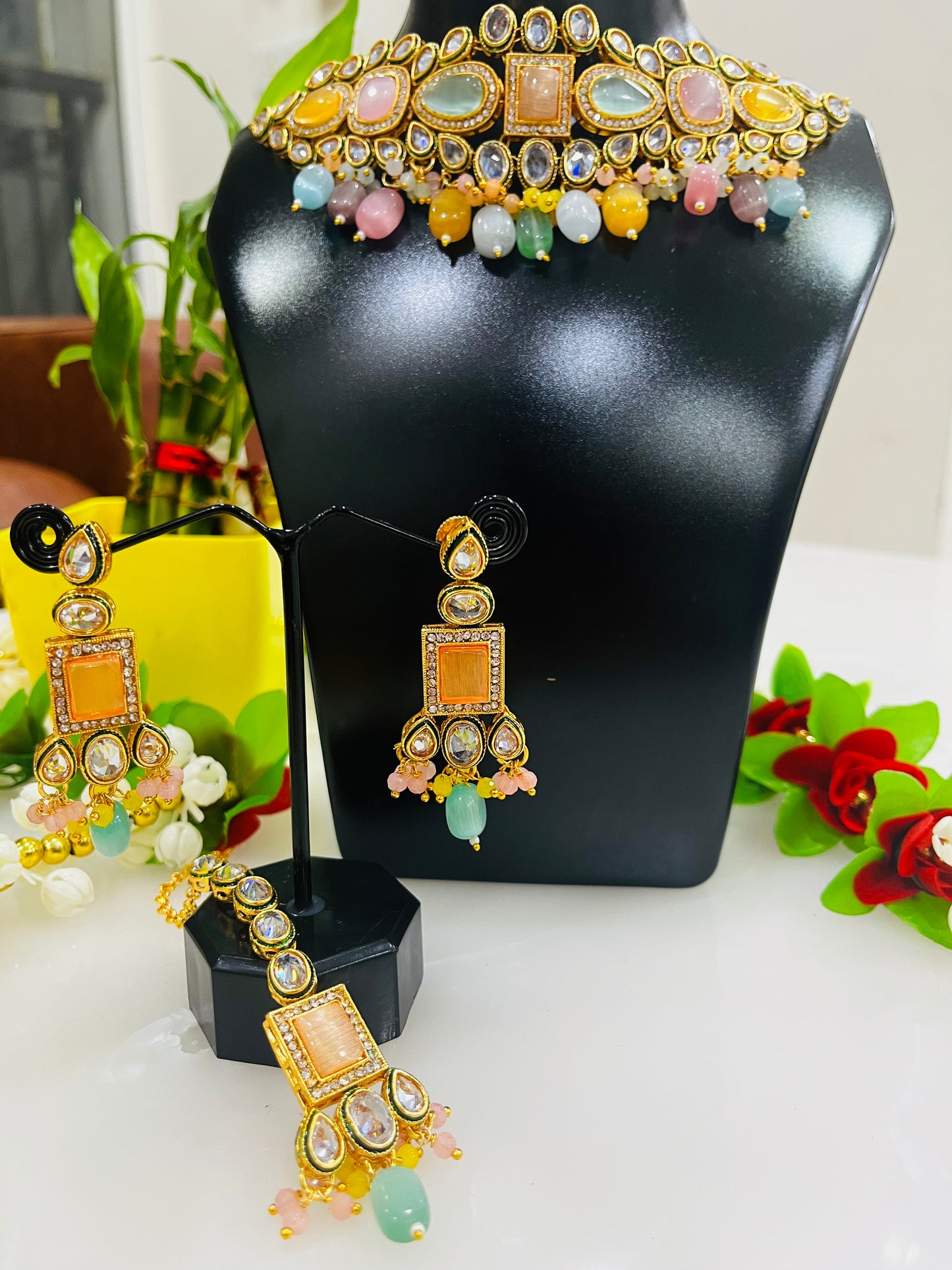 Kundan Designer AD Necklace Set