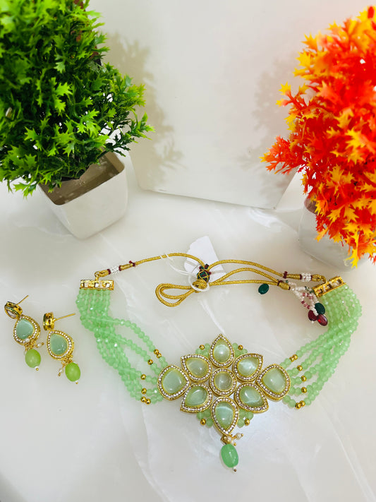 Beautiful Kundan choker necklace set