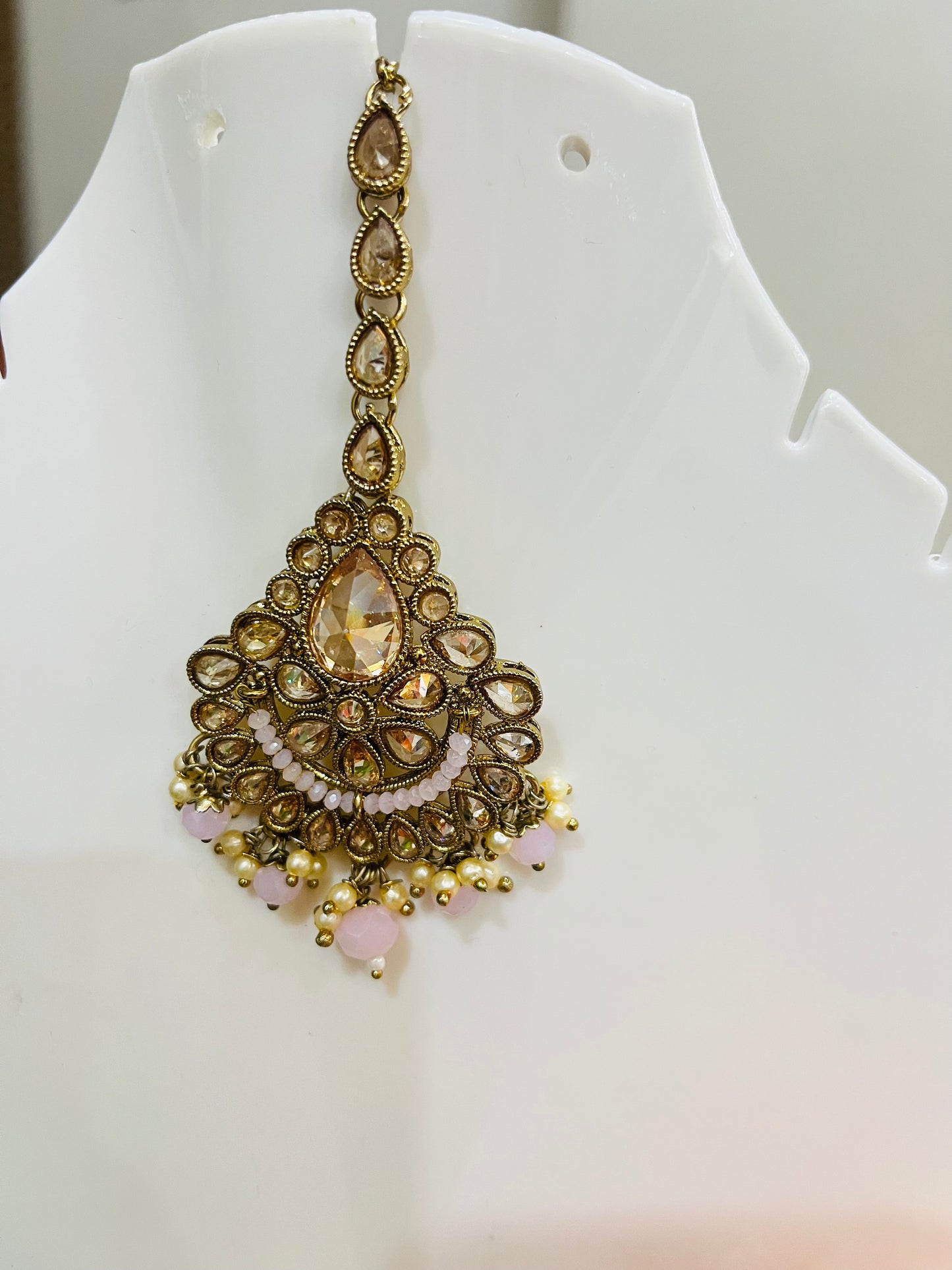 Designer Jhumkis With Mangtika