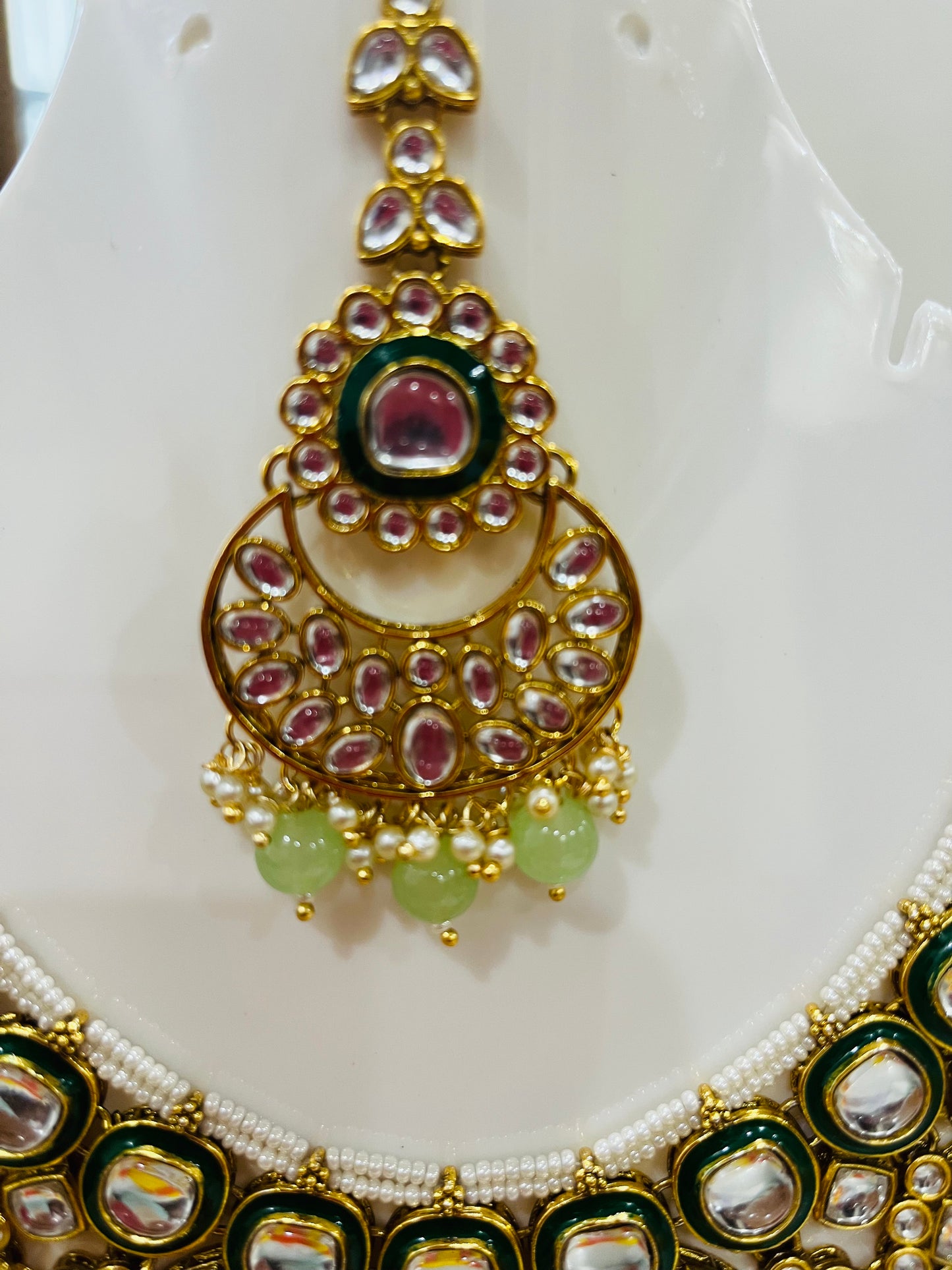 Beautiful Kundan designer AD necklace set
