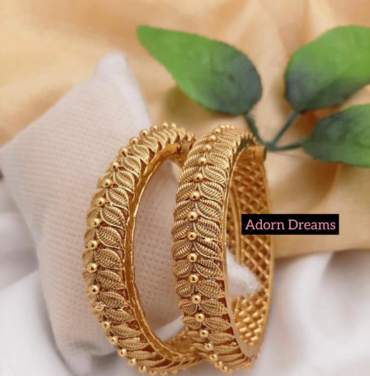 Gold Plated Designer Antique Openable Bangles