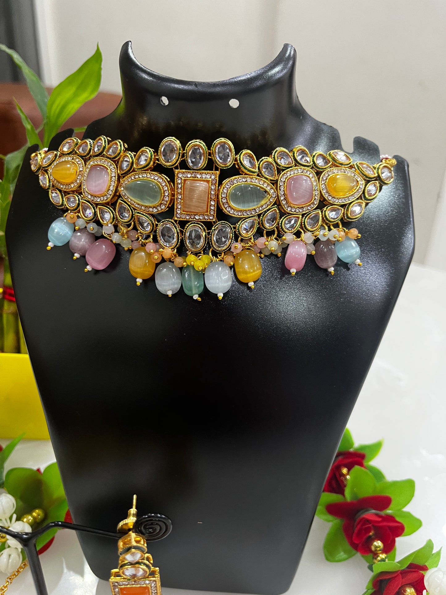 Kundan Designer AD Necklace Set