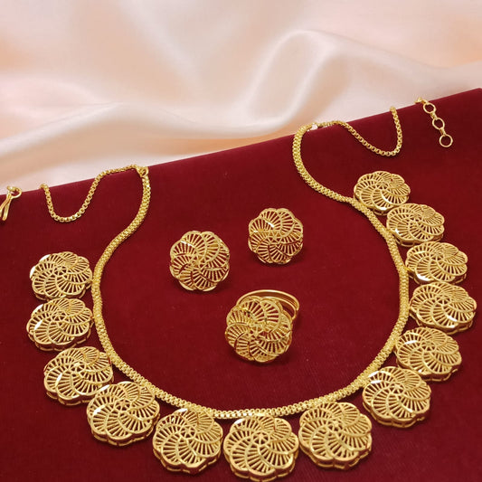 Gold Plated Designer Necklace Set