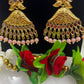 Peach Gold Polish Mirror Earrings
