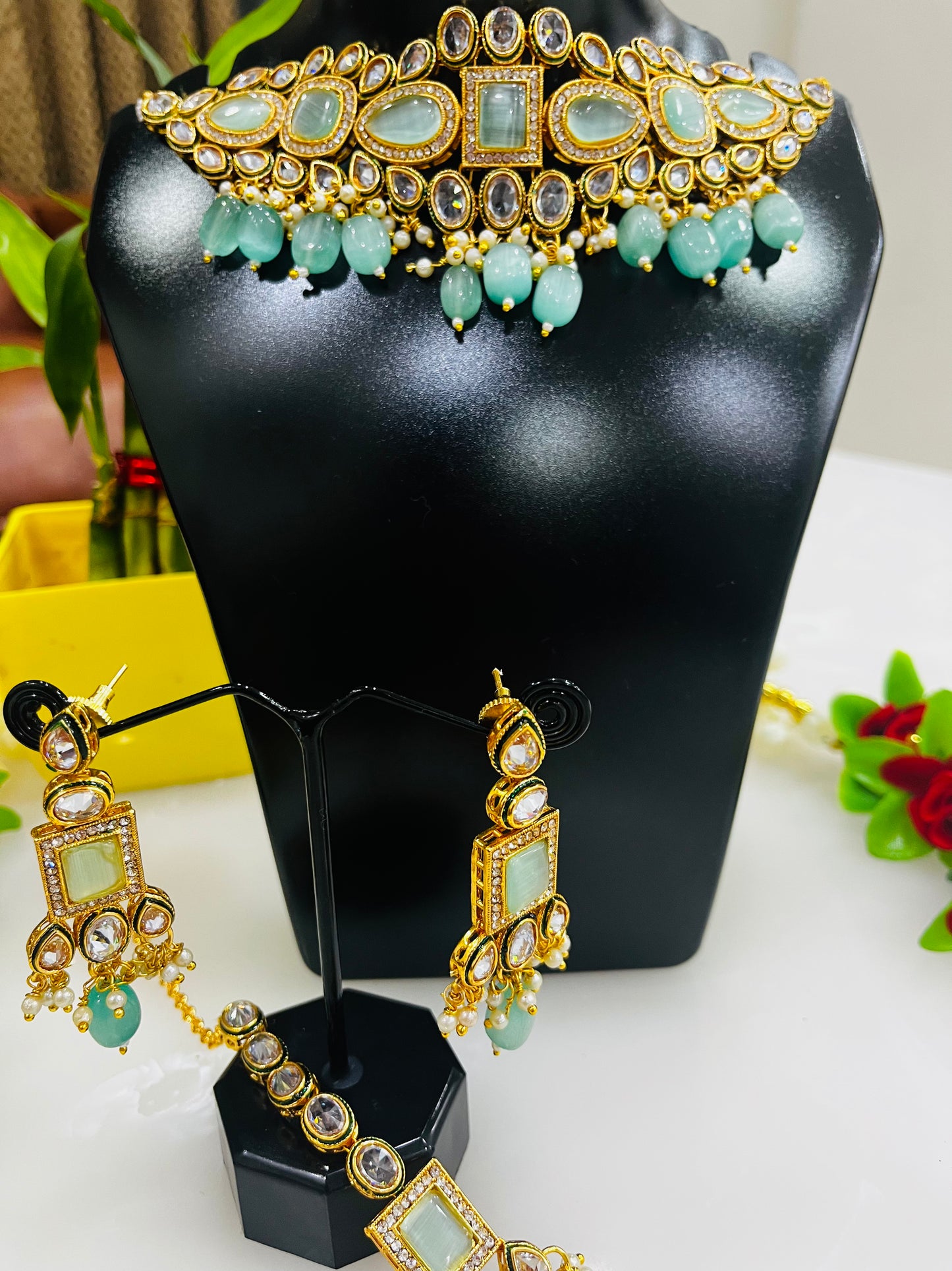 Kundan Designer AD Necklace Set