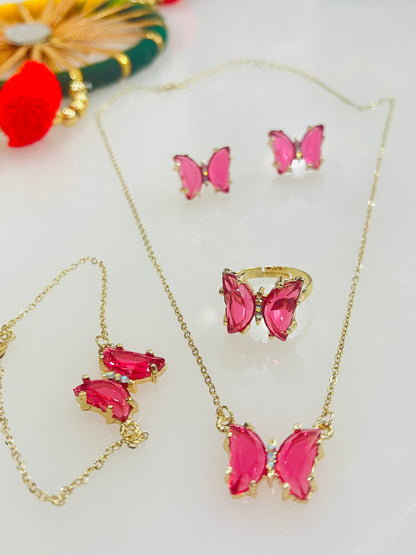 Beautiful Butterfly Chain Combo Set