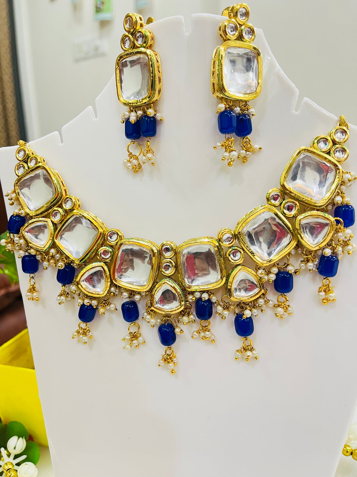 Designer Kundan Meenakari Necklace Set