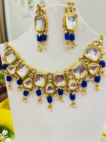 Designer Kundan Meenakari Necklace Set