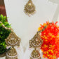 Designer Jhumkis With Mangtika