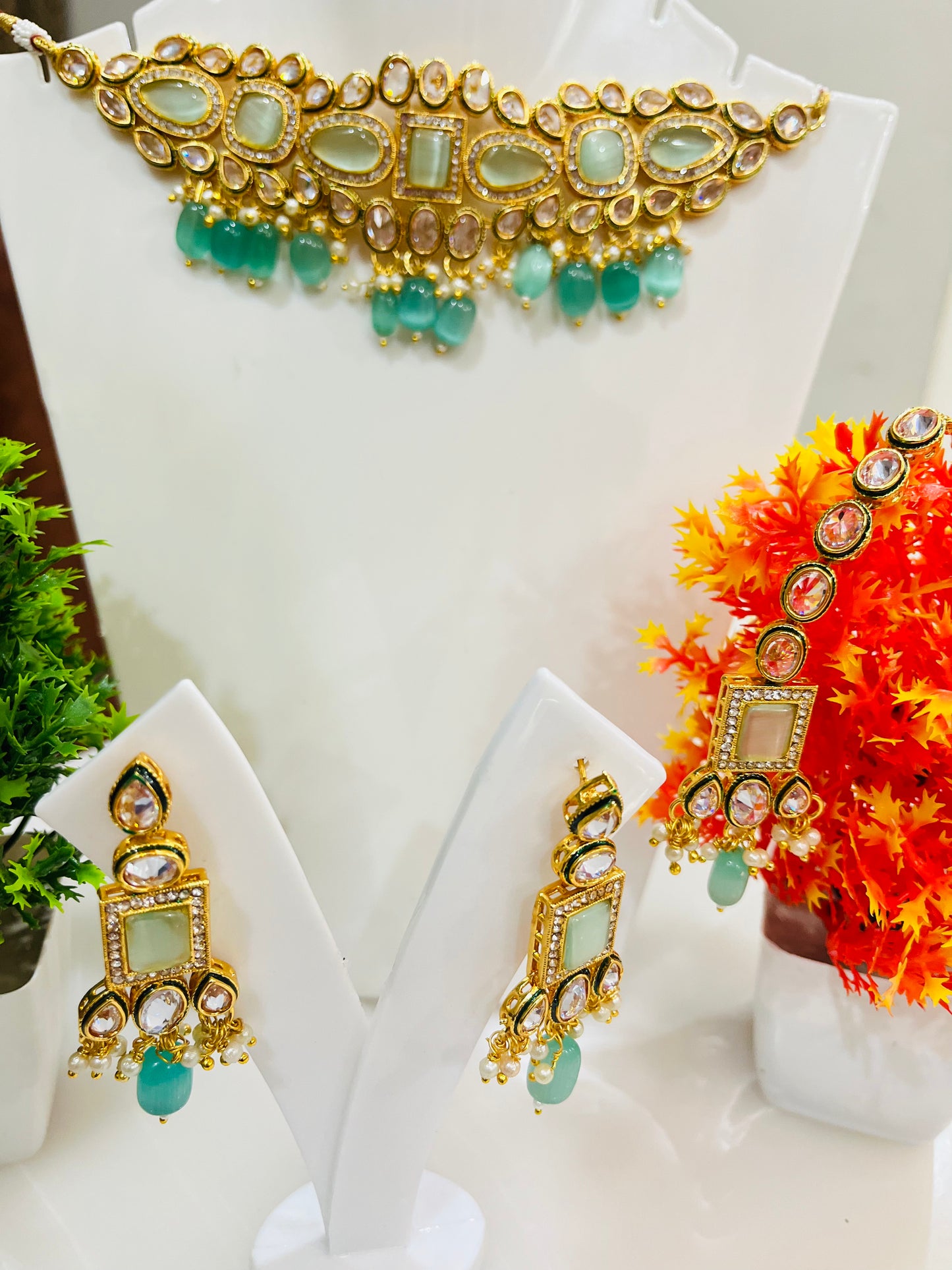 Kundan Designer AD Necklace Set