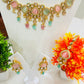 High Gold Polish Kundan AD Necklace Set