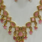 Partywear Designer Gold Plated Kundan AD Necklace Set