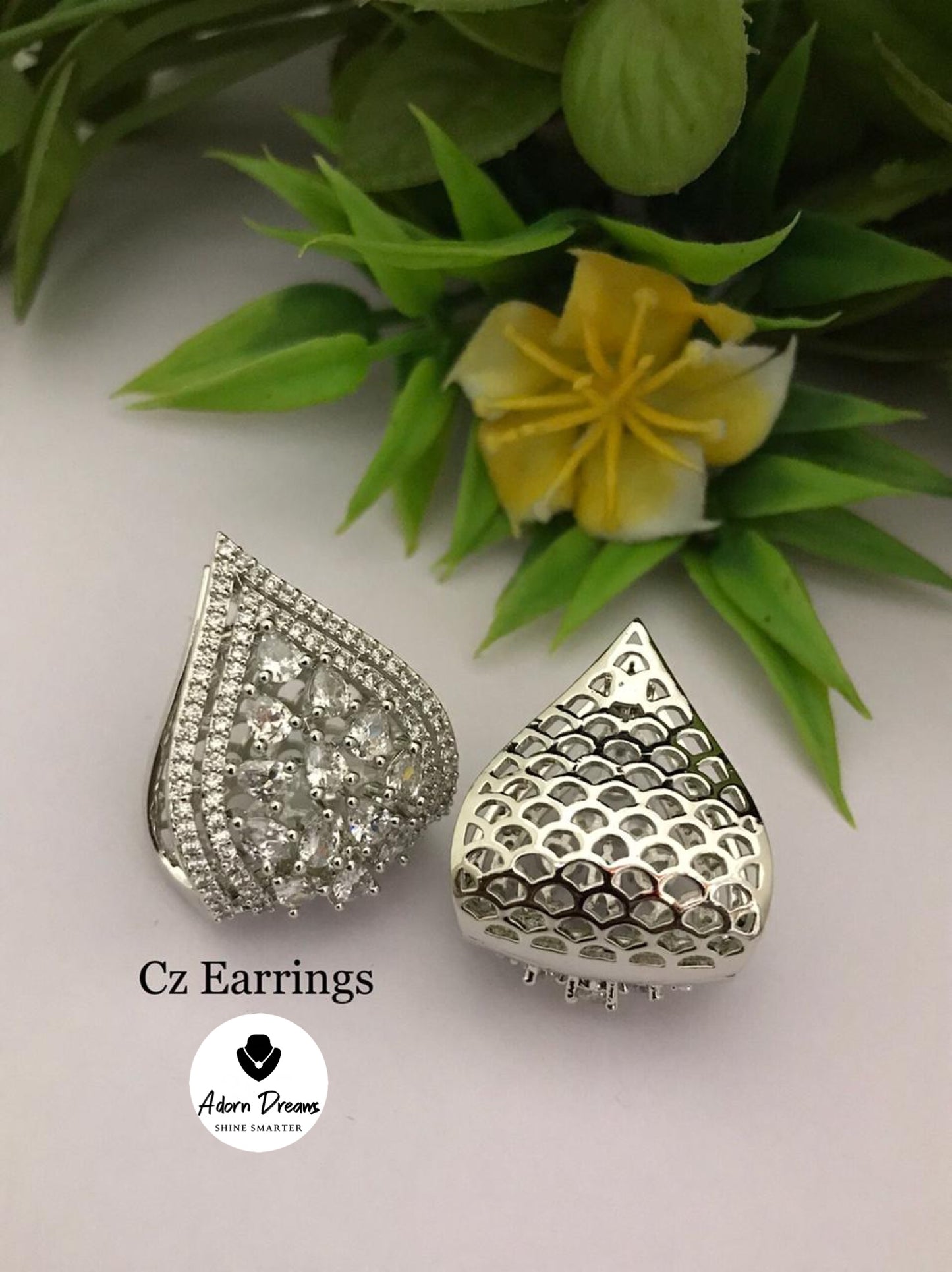 Designer Paan CZ Earrings