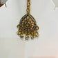 Designer Jhumkis With Mangtika