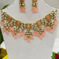 Partywear Kundan Flower Design Necklace Set
