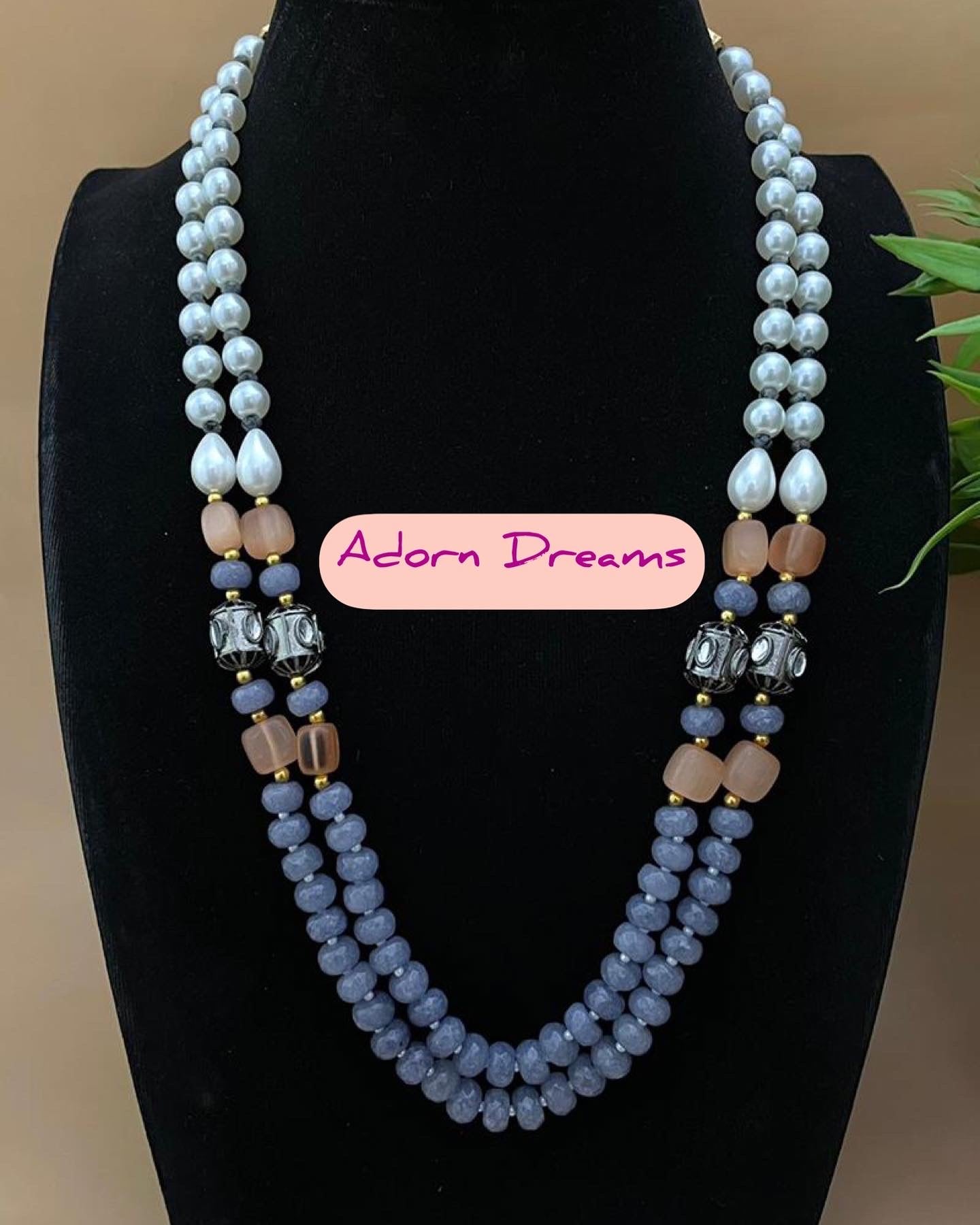 Beautiful Onyx Pearl Mala