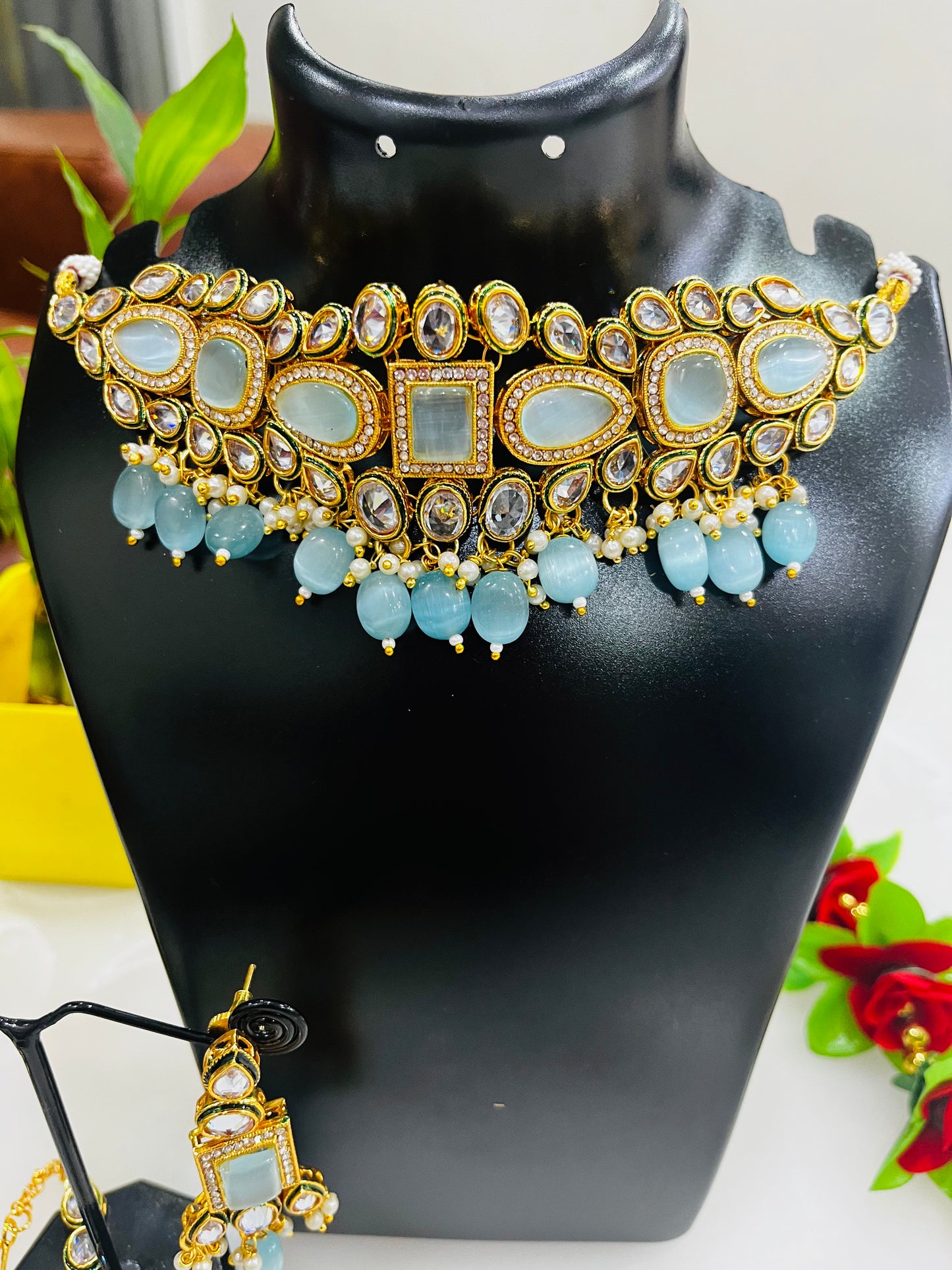 Kundan Designer AD Necklace Set