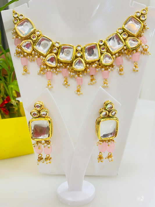 Designer Kundan Meenakari Necklace Set