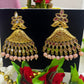 Peach Gold Polish Mirror Earrings