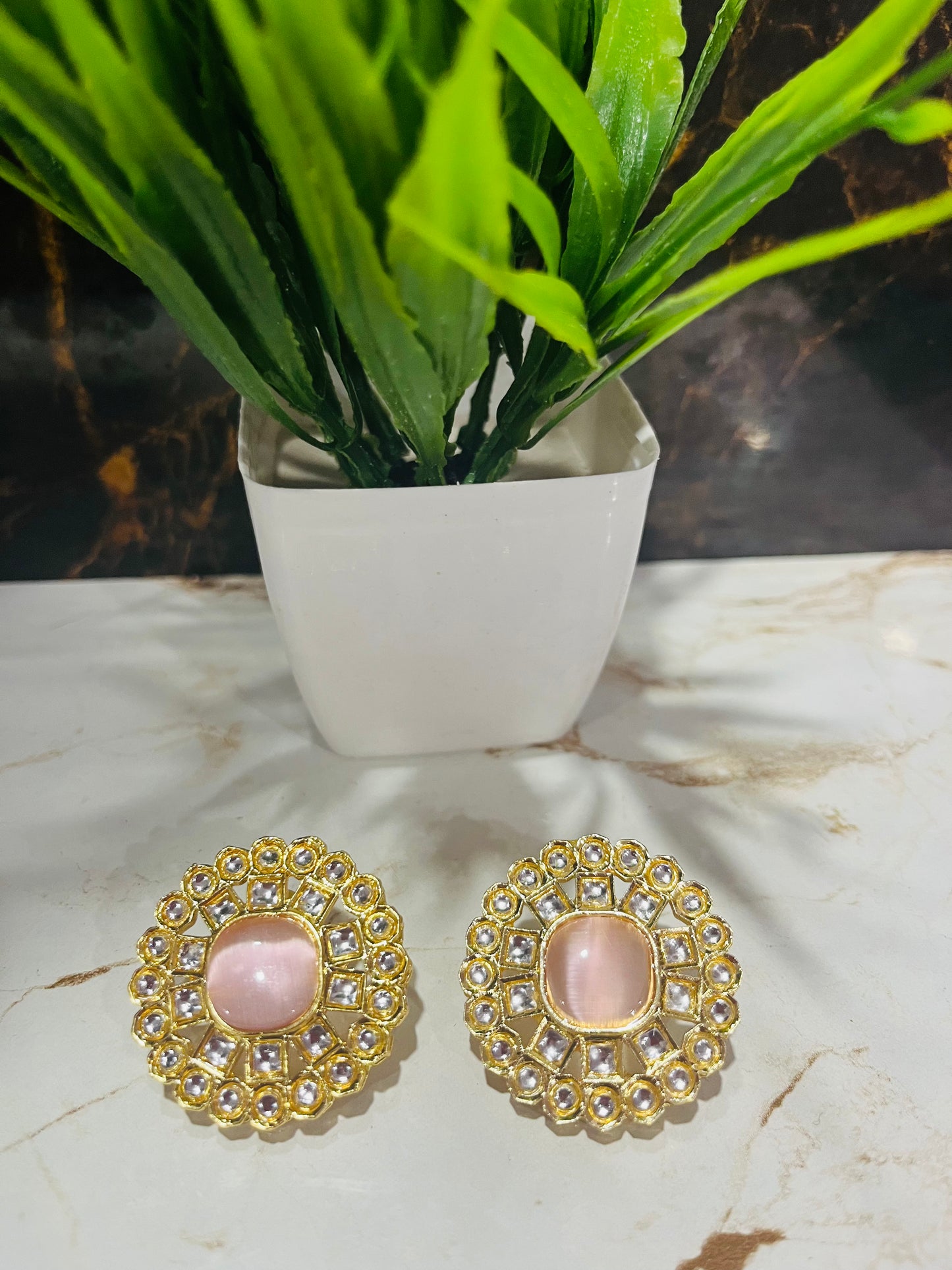 High Gold Polish Antique Studs