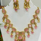Partywear Designer Gold Plated Kundan AD Necklace Set
