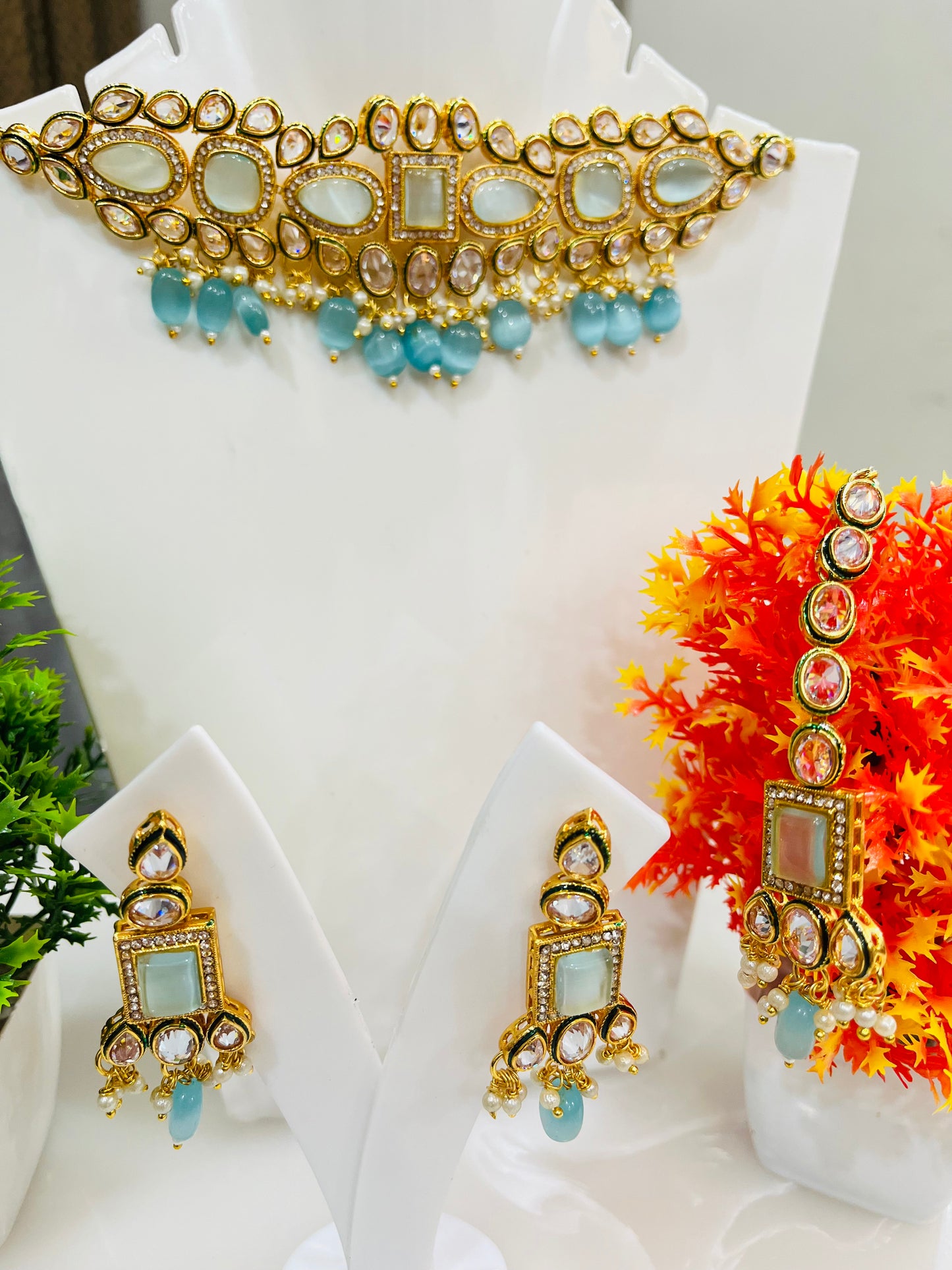 Kundan Designer AD Necklace Set