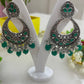 Beautiful oxidized stone Chandbalis