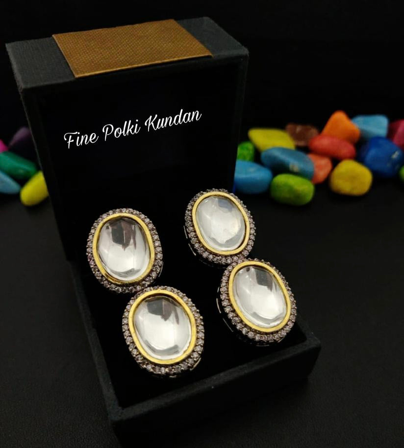 Fine Polki Kundan Earrings