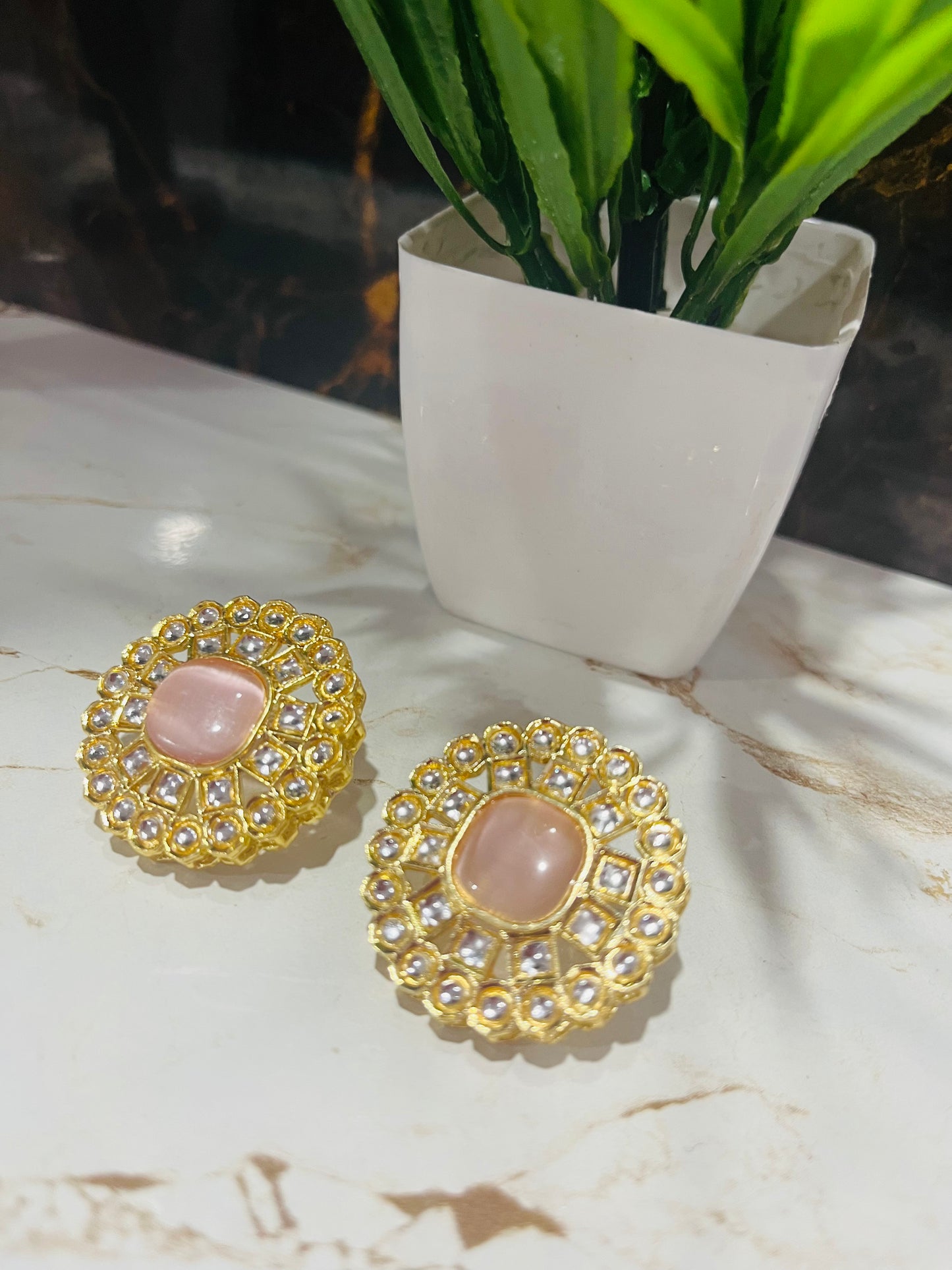 High Gold Polish Antique Studs
