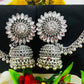Oxidized stone Jhumkis