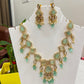 Partywear Designer Gold Plated Kundan AD Necklace Set